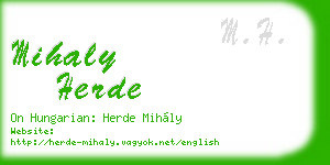 mihaly herde business card